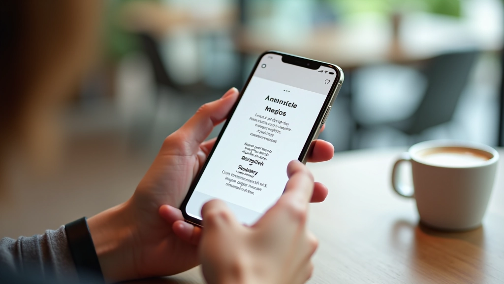 Mobile phone screen displaying multilingual text with optimal line heights and spacing on a Singapore news website