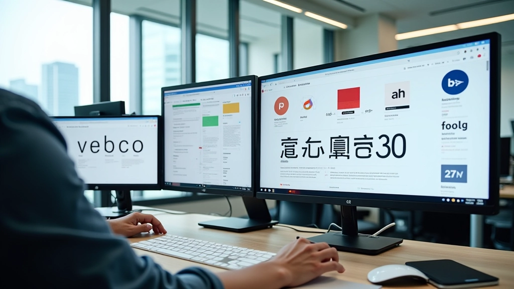 TypeFlow Asia Pte Ltd typography design workspace with multilingual font samples