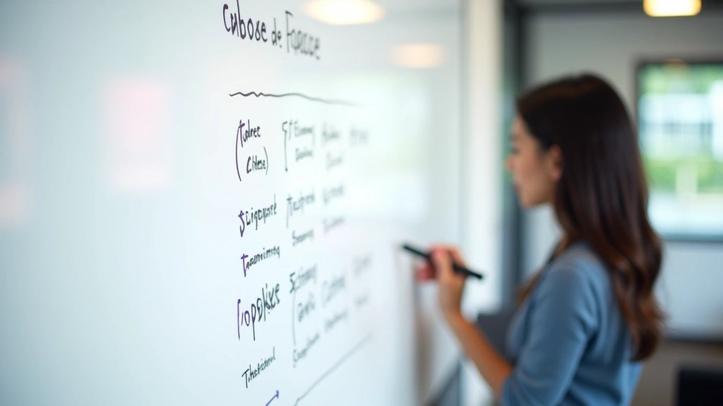 Whiteboard sketches of typographic hierarchy and font pairing