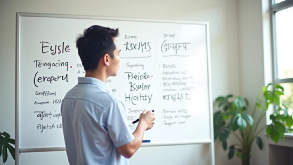 Whiteboard sketches showing line height and letter-spacing concepts with visual diagrams for different scripts